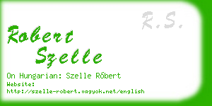 robert szelle business card